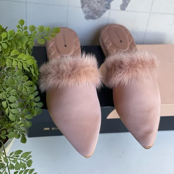 Birdies Vegan Dove slides French Rose (rose gold) blush size 7.5 brand New n Box - Picture 6 of 6